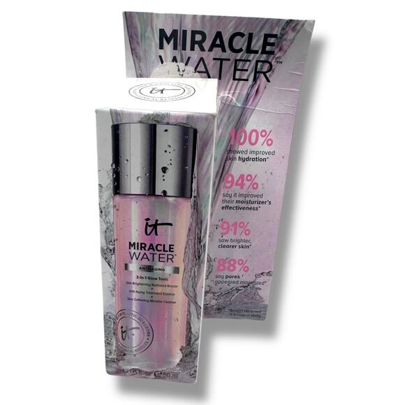 IT Cosmetics Miracle Water 3-in-1 Tonic Micellar Cleanser Anti-Aging 1.7 Fl oz - Picture 1 of 7
